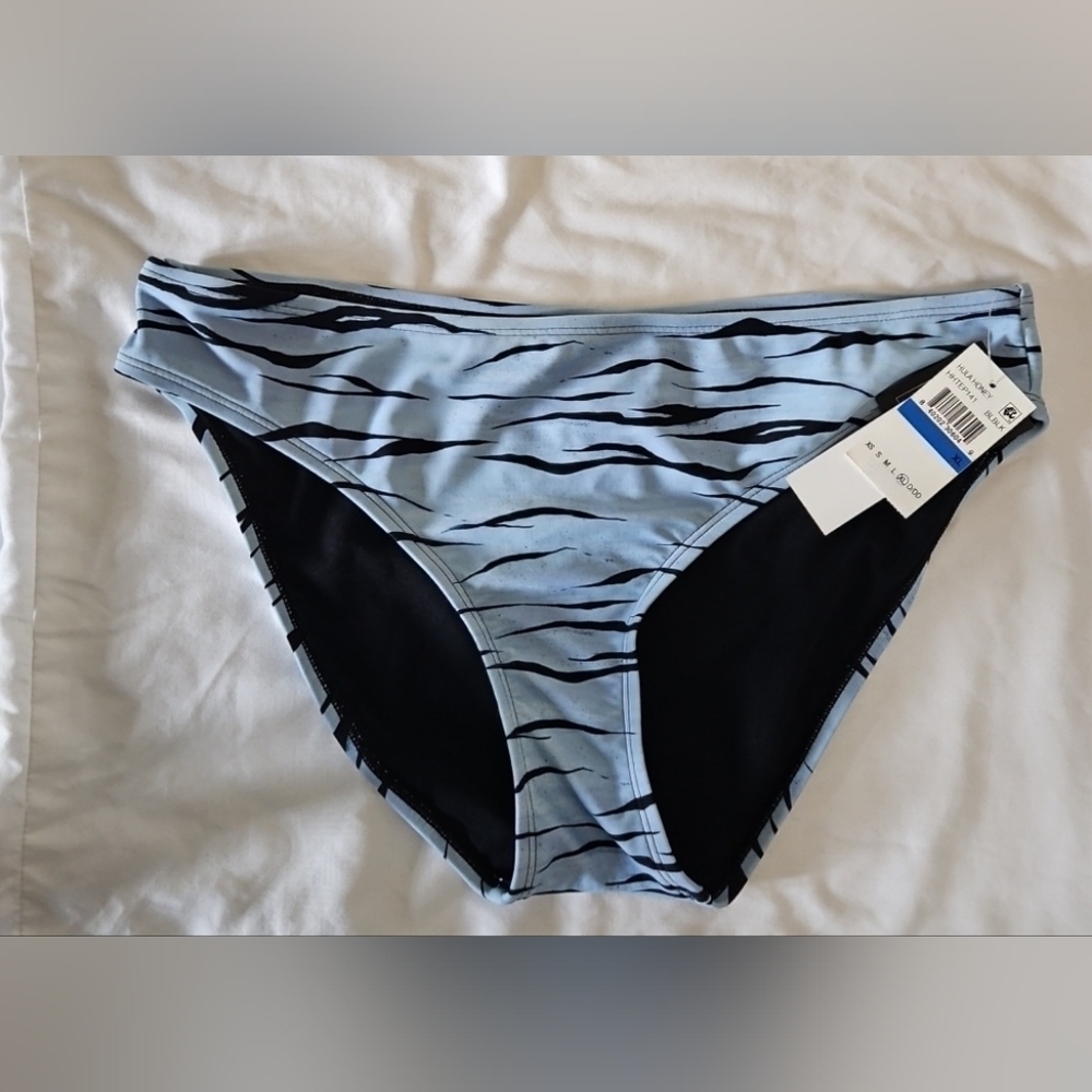 Hula Honey Womens Blue Zebra Print Bikini Bottom Size XL NWT Swimwear